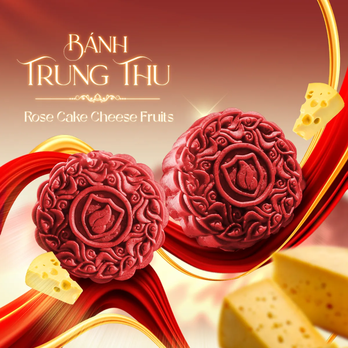 Bánh Rose Cake Cheese Fruit