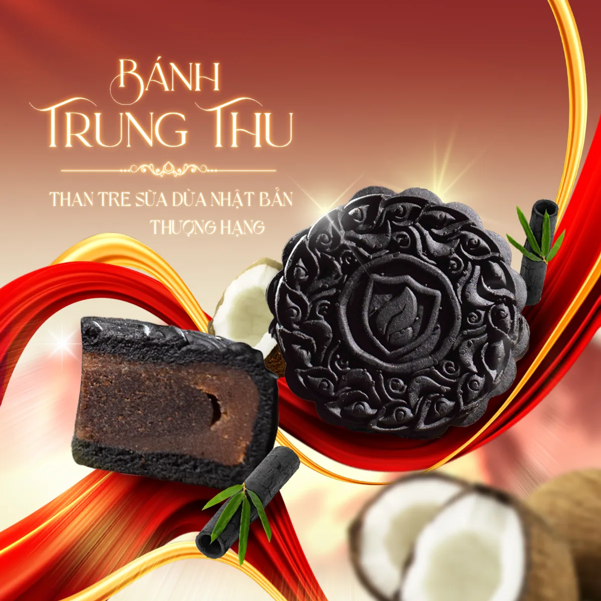 Bánh Than Tre Sữa Dừa